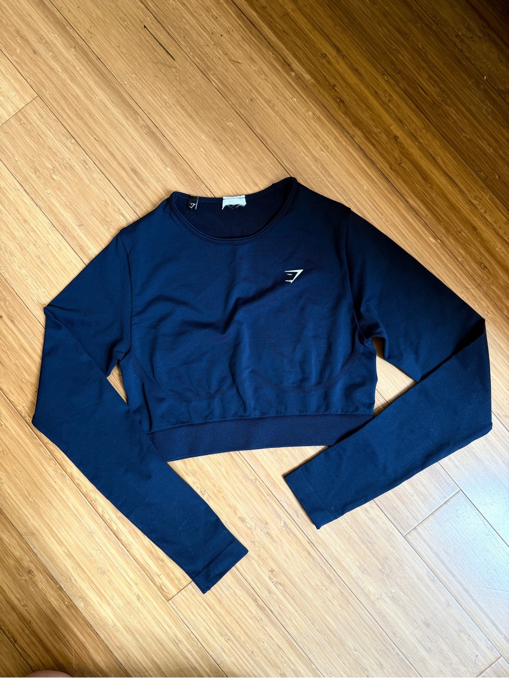 Gymshark Navy Cropped Long-Sleeve